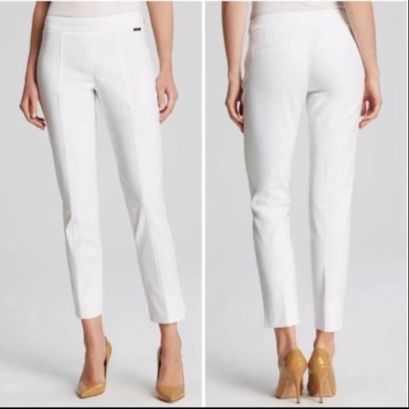 Tory Burch Pants - Tory Burch "Callie" Seamed Cropped Pants | White | Size 4